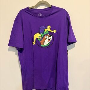 Buč-ee's xL Purple Tshirt Mardigras Theme